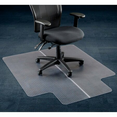 INTERION BY GLOBAL INDUSTRIAL Interion Office Chair Mat for Carpet, 46inW x 60inL with 25in x 12in Lip, Straight Edge 607901